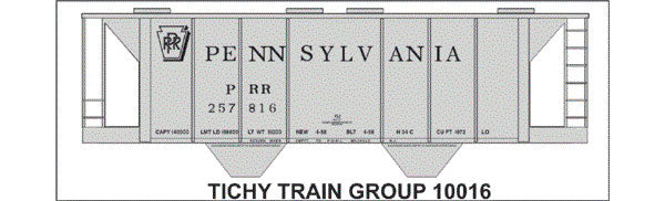 Railroad Decal Set -- Pennsylvania Railroad Class H-34C Covered Hopper