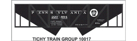 Railroad Decal Set -- Pennsylvania Railroad Class H-31B Covered Hopper