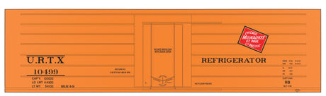 Railroad Decal Set -- Milwaukee Road/URTX Ribbed-Side Reefer
