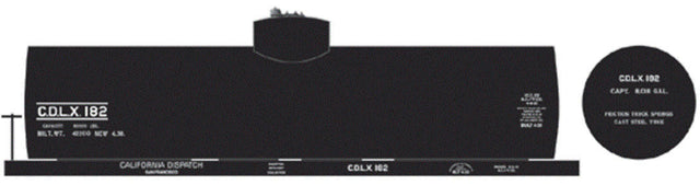 Railroad Decal Set -- CDLX 8,000-Gallon Tank Car