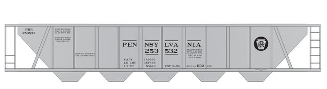 Railroad Decal Set -- Pennsylvania Railroad H32 Covered Hopper (gray Car w/Circle Keystone)