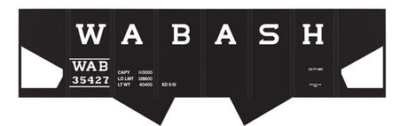 Railroad Decal Set pkg(6) -- Wabash USRA 2-Bay Hopper