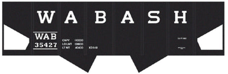 Railroad Decal Set -- Wabash USRA 2-Bay Hopper