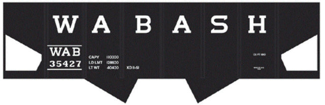 Railroad Decal Set -- Wabash USRA 2-Bay Hopper