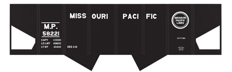 Railroad Decal Set 6-Pack -- Missouri Pacific USRA 2-Bay Hopper
