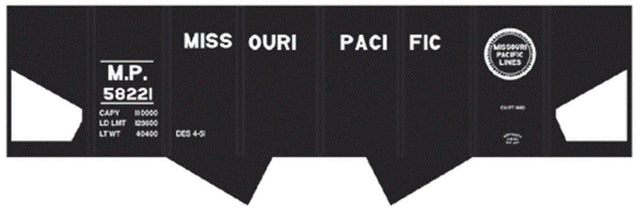 Railroad Decal Set -- Missouri Pacific USRA 2-Bay Hopper