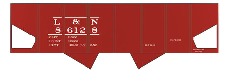 Railroad Decal Set -- Louisville & Nashville USRA 2-Bay Hopper