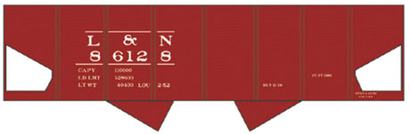 Railroad Decal Set -- Louisville & Nashville USRA 2-Bay Hopper