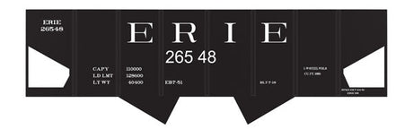 Railroad Decal Set 6-Pack -- Erie USRA 2-Bay Hopper