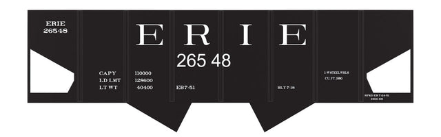 Railroad Decal Set 6-Pack -- Erie USRA 2-Bay Hopper (Billboard Erie)