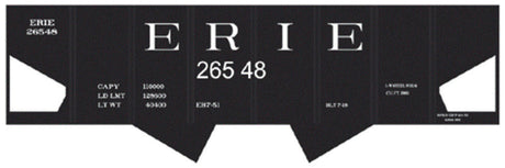 Railroad Decal Set -- Erie USRA 2-Bay Hopper