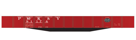 Railroad Decal Set 6-Pack -- Pittsburgh, McKees Rocks & Youghiogheny USRA 46' Gondola (black NYC System L