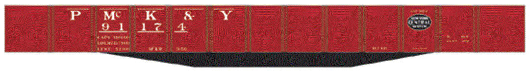Railroad Decal Set -- Pittsburgh, McKees Rocks & Youghiogheny USRA 46' Gondola (black NYC System L