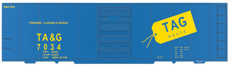 Railroad Decal Set -- Tennessee, Alabama & Georgia 40' Single-Door Boxcar