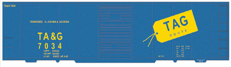 Railroad Decal Set -- Tennessee, Alabama & Georgia 40' Single-Door Boxcar