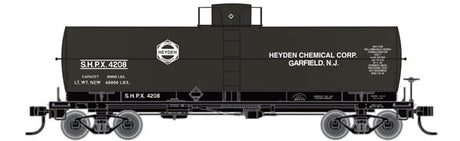 Railroad Decal Set 6-Pack -- Heyden Chemical SHPX 8,000-Gallon Formaldehyde Tank Car