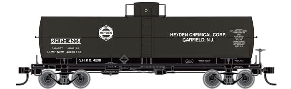 Railroad Decal Set 6-Pack -- Heyden Chemical SHPX 8,000-Gallon Formaldehyde Tank Car