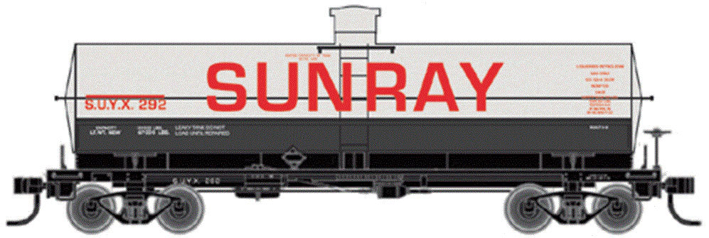 Railroad Decal Set -- Sunray SUYX 10,000-Gallon LPG Tank Car