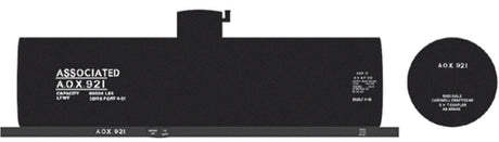 Railroad Decal Set -- Associated AOX 8,000-Gallon LPG Tank Car