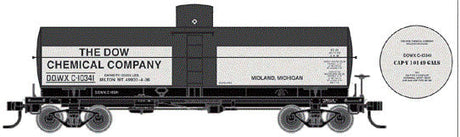 Railroad Decal Set -- Dow Chemical DOWX 10,000-Gallon Tank Car