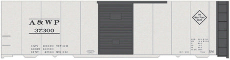 Railroad Decal Set -- Atlanta & West Point 40' Steel Single-Door Boxcar (silver Car)