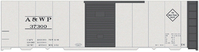Railroad Decal Set -- Atlanta & West Point 40' Steel Single-Door Boxcar (silver Car)