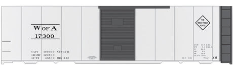 Railroad Decal Set -- Western Railway of Alabama 40' Steel Single-Door Boxcar (silver Car)