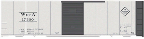 Railroad Decal Set -- Western Railway of Alabama 40' Steel Single-Door Boxcar (silver Car)