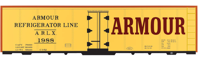 Railroad Decal Set -- Armour 40' Steel Ice Reefer