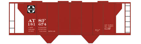 Railroad Decal Set -- Santa Fe Class GA-67 2-Bay Covered Hopper
