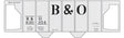Railroad Decal Set -- Baltimore & Ohio Class N-38 2-Bay Covered Hopper (Large B&O)