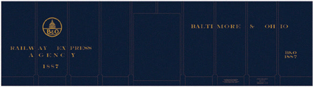 Railroad Decal Set -- Baltimore & Ohio REA Class M-15 Express Boxcar (blue car)