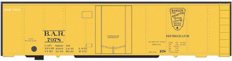 Railroad Decal Set -- Bangor & Aroostook 40' Steel Ice Reefer (yellow car)