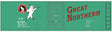 Railroad Decal Set -- Great Northern 40' Steel Boxcar (Jade Green Car, Standing Rocky)