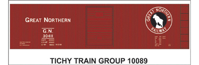 Railroad Decal Set -- Great Northern 40' Double-Sheathed Wood Boxcar (Silhouette Logo)