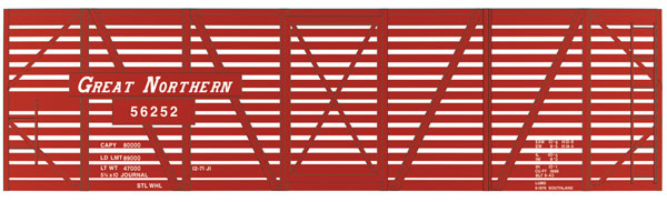 Railroad Decal Set -- Great Northern 40' Stock Car