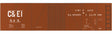 Railroad Decal Set 6-Pack -- Chicago & Eastern Illinois 40' Single-Sheathed Wood Boxcar