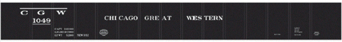 Railroad Decal Set -- Chicago Great Western 50' Steel Gondola