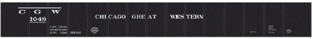 Railroad Decal Set -- Chicago Great Western 50' Steel Gondola
