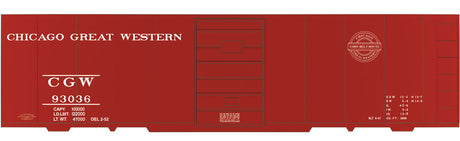 Railroad Decal Set -- Chicago Great Western 40' Single-Door Boxcar (1952 Corn Belt Logo)