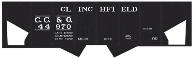 Railroad Decal Set -- Clinchfield USRA 2-Bay Hopper