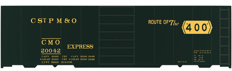 Railroad Decal Set 6-Pack -- Chicago, St. Paul, Minneapolis & Omaha 40' Express Boxcar (green car, 400)