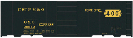 Railroad Decal Set -- Chicago, St. Paul, Minneapolis & Omaha 40' Express Boxcar (green car, 400)