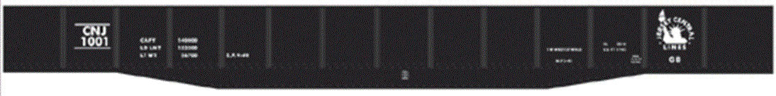 Railroad Decal Set -- Central Railroad of New Jersey 53' Steel Gondola
