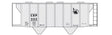 Railroad Decal Set -- Central Railroad of New Jersey (CRP) Covered Hopper (Early Gray Scheme)