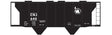 Railroad Decal Set -- Central Railroad of New Jersey Cement-Service Covered Hopper (Black Scheme)