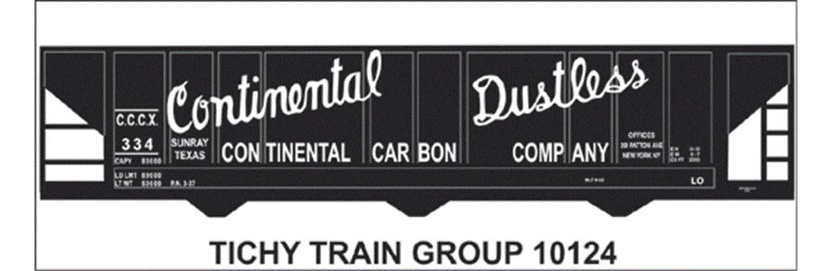 Railroad Decal Set -- Continental Carbon Co. Covered Hopper (Script Lettering)