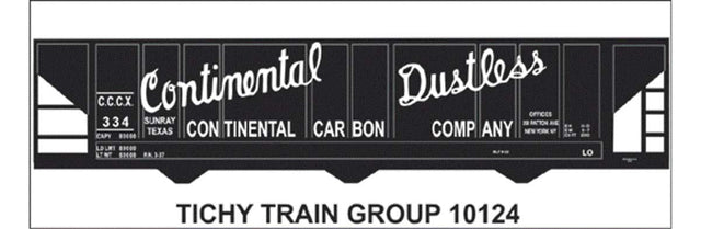 Railroad Decal Set -- Continental Carbon Co. Covered Hopper (Script Lettering)