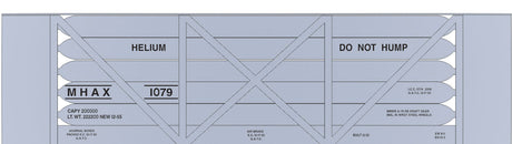 Railroad Decal Set -- U.S. Dept. of Interior Helium Tank Car (Silver Car)