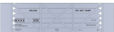 Railroad Decal Set -- U.S. Dept. of Interior Helium Tank Car (Silver Car)